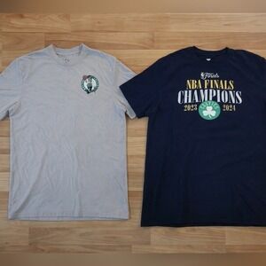 Boston Celtics Bundle 2for1: Jason Tatum + NBA Finals Champions Large T-shirts